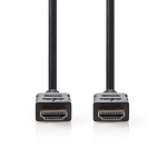 Nedis High Speed ​​HDMI ™ kabel med Ethernet | HDMI™ Kontakt | HDMI™ Kontakt | 4K@30Hz | ARC | 10.2 Gbps | 7.50 m | Rund | PVC | Svart | Label