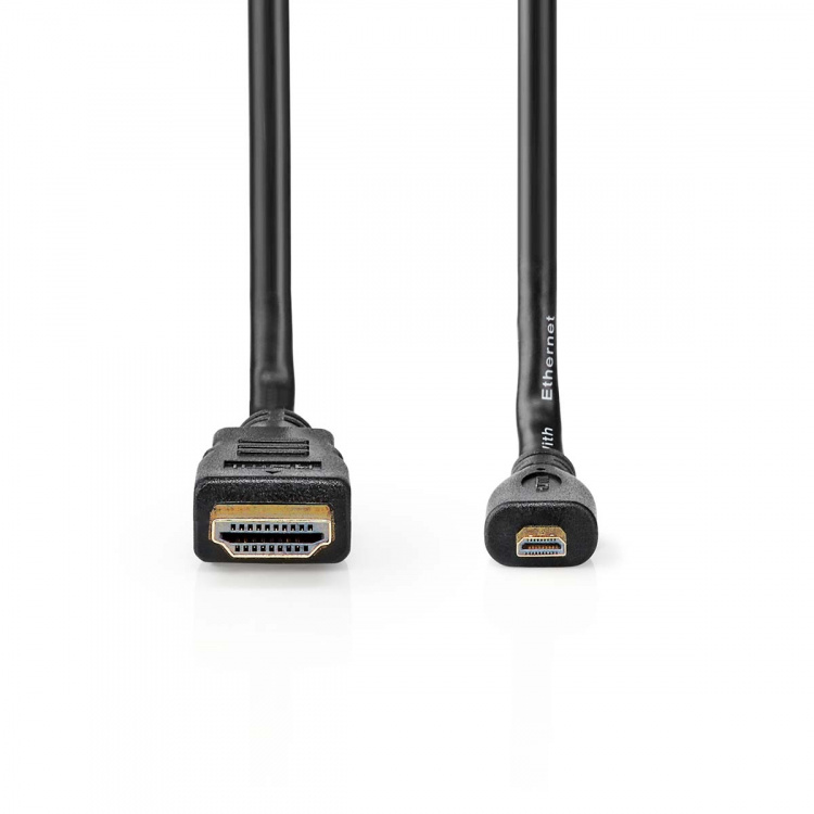 Nedis High Speed ​​HDMI ™ kabel med Ethernet | HDMI™ Kontakt | HDMI™ Micro kontakt | 4K@30Hz | 10.2 Gbps | 1.50 m | Rund | PVC | Svart | Label