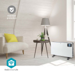 Nedis SmartLife Konvektion Värmare | 2000 W | 3 Värmeinställningar | LCD | 5 - 37 °C | Justerbar termostat | Vit