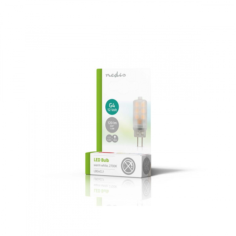 Nedis LED Lampa G4 | 1.5 W | 120 lm | 2700 K | Varm Vit | Antal lampor i förpackning: 1 st Nedis LED Lampa G4 | 1.5 W | 120 lm | 2700 K | Varm Vit | Antal lampor i förpackning: 1 st
