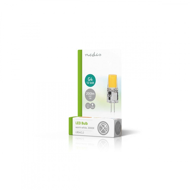 Nedis LED Lampa G4 | 2.0 W | 200 lm | 3000 K | Varm Vit | Antal lampor i förpackning: 1 st
