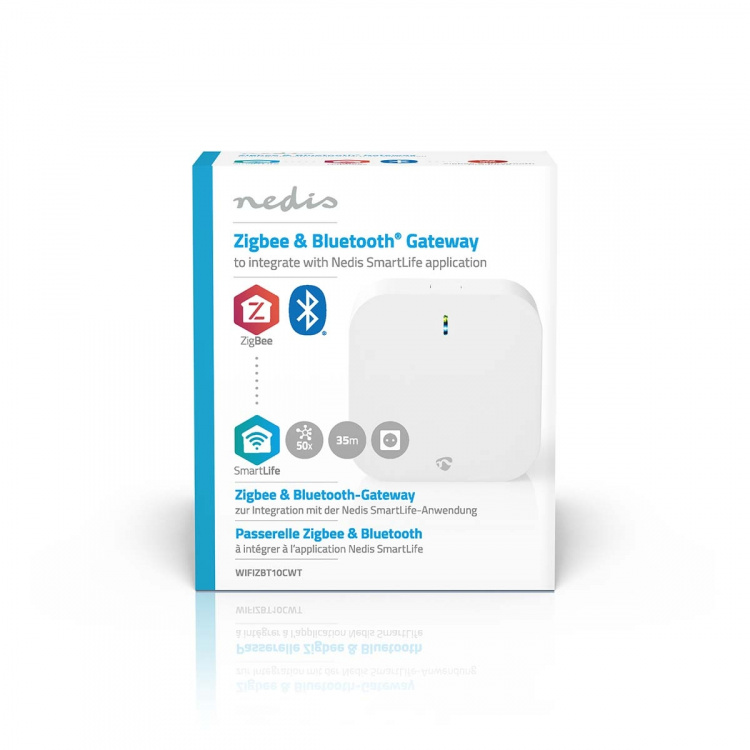 Nedis SmartLife Gateway | Bluetooth® / Zigbee 3.0 | 50 Enheter | Strömadapter | Android™ / IOS | Vit