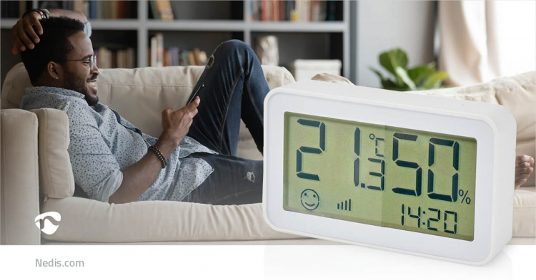 Nedis SmartLife Klimatsensor | Zigbee 3.0 | Batteridriven | Android™ / IOS | Vit Nedis SmartLife Klimatsensor | Zigbee 3.0 | Batteridriven | Android™ / IOS | Vit
