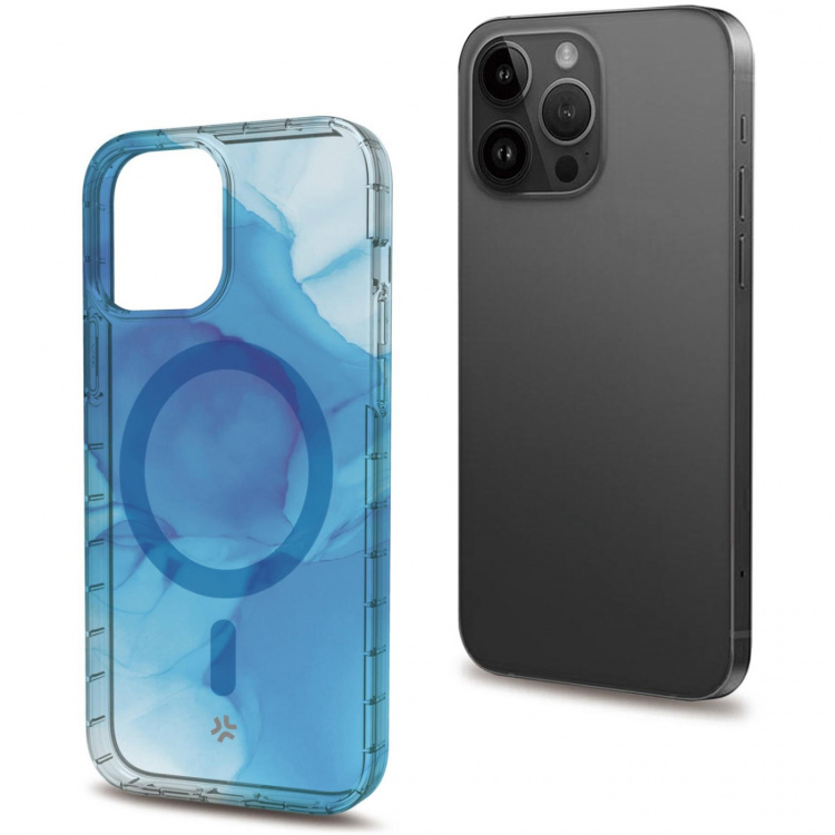 Celly Magshades TPU Cover MagSafe iPhone 15 Pro Blå Celly Magshades TPU Cover MagSafe iPhone 15 Pro Blå