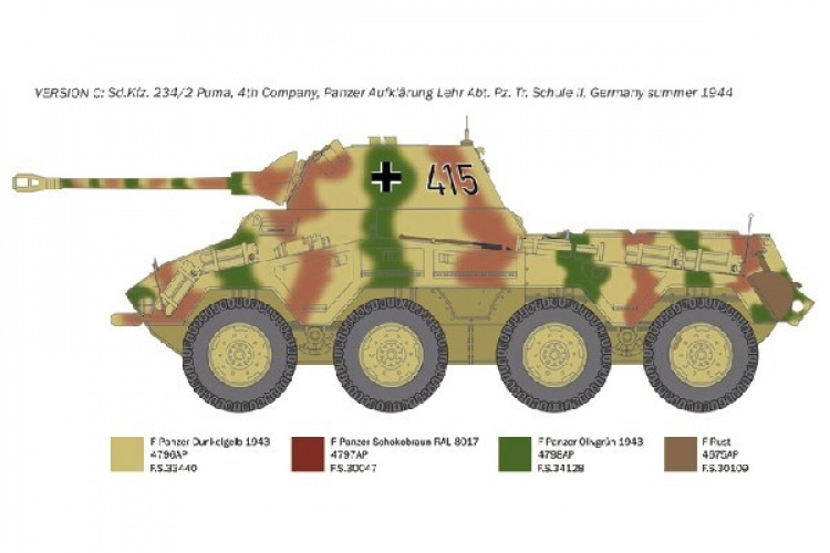 ITALERI 1:35 Sd.Kfz 234/2 Puma ITALERI 1:35 Sd.Kfz 234/2 Puma