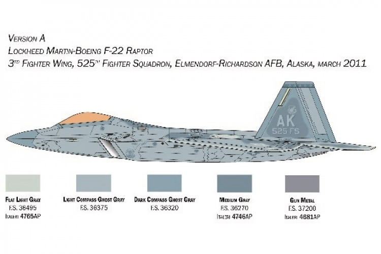ITALERI 1:48 F22A Raptor