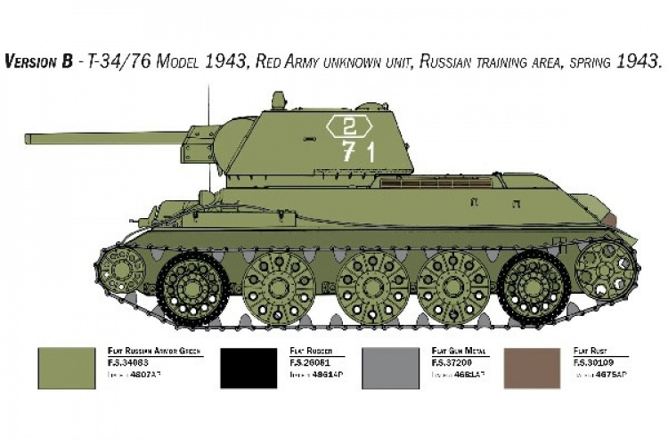 ITALERI 1:35 T-34/76 Model 1943 (premium edition)