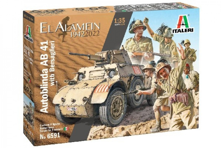 ITALERI 1:35 AB 41 with Bersaglieri Italian Infantry ITALERI 1:35 AB 41 with Bersaglieri Italian Infantry