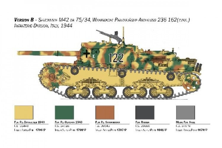 ITALERI 1:35 Semovente M42 da 75/34 ITALERI 1:35 Semovente M42 da 75/34