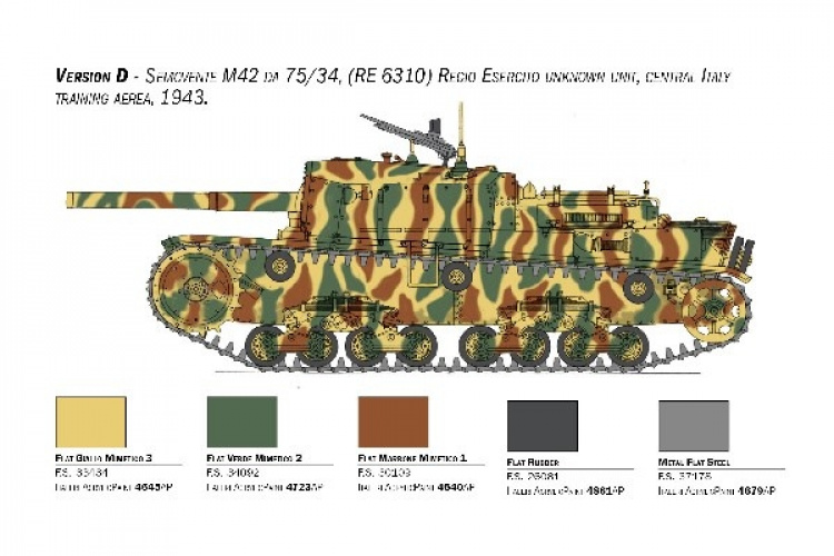 ITALERI 1:35 Semovente M42 da 75/34 ITALERI 1:35 Semovente M42 da 75/34