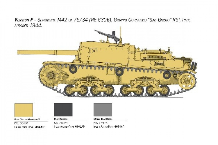 ITALERI 1:35 Semovente M42 da 75/34 ITALERI 1:35 Semovente M42 da 75/34