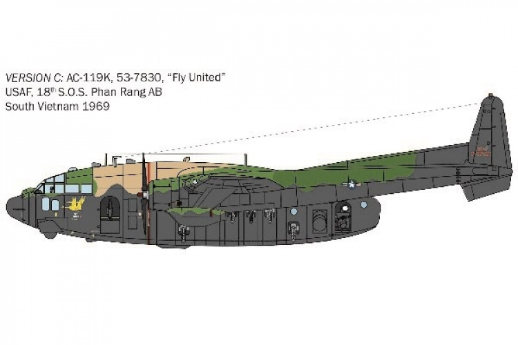 ITALERI 1:72 AC-119K Stinger ITALERI 1:72 AC-119K Stinger