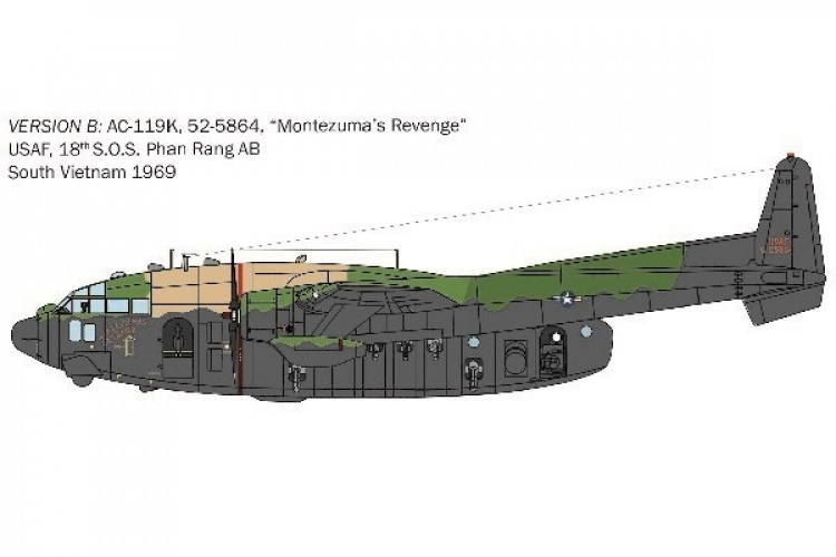 ITALERI 1:72 AC-119K Stinger ITALERI 1:72 AC-119K Stinger