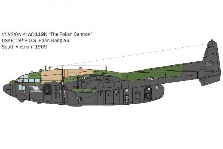 ITALERI 1:72 AC-119K Stinger ITALERI 1:72 AC-119K Stinger