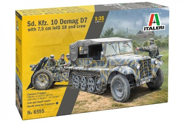 ITALERI 1:35 Kfz. 10 DEMAG D7 with 7,5cm Le. IG 18 + crew ITALERI 1:35 Kfz. 10 DEMAG D7 with 7,5cm Le. IG 18 + crew