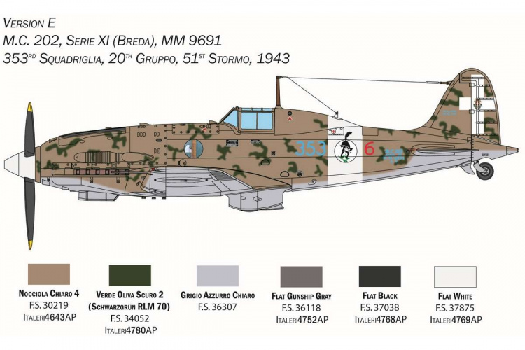 ITALERI 1:32 Macchi M.C. 202 \'Folgore\' ITALERI 1:32 Macchi M.C. 202 \'Folgore\'