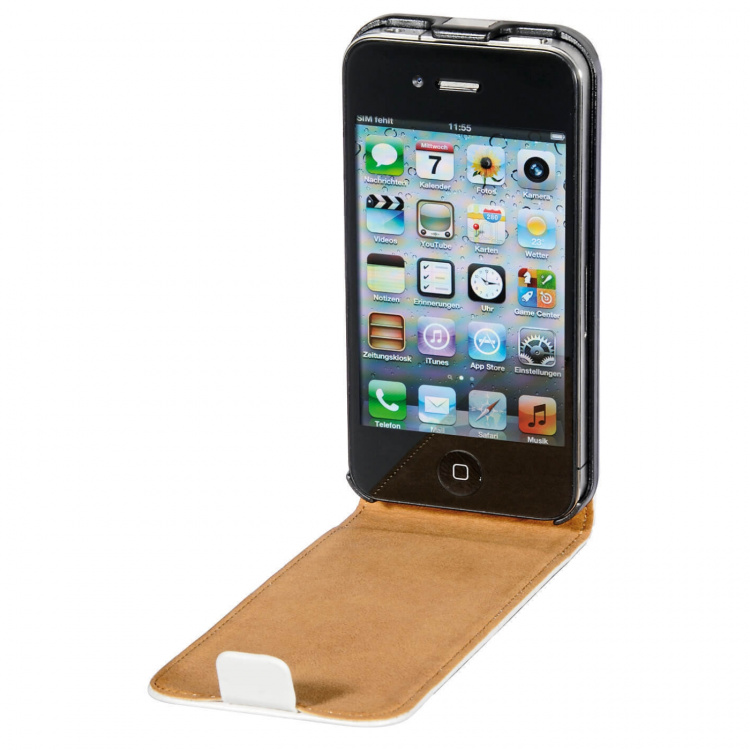 Hama Mobilfodral Flip-Front Vit - iPhone 4S