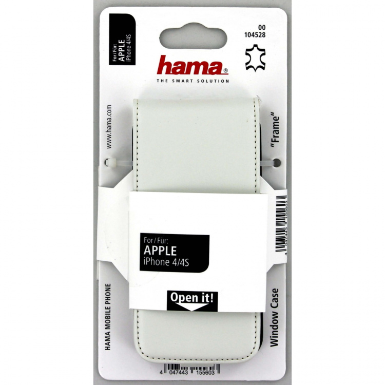 Hama Mobilfodral Flip-Front Vit - iPhone 4S Hama Mobilfodral Flip-Front Vit - iPhone 4S