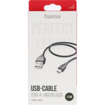 Hama Laddkabel USB-A till Micro-USB Svart 1,5m