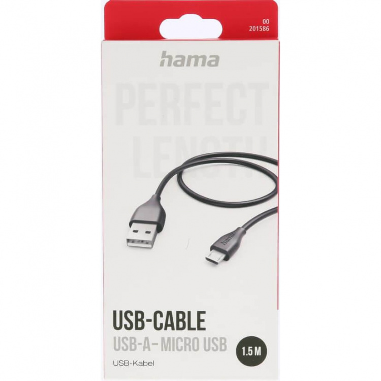 Hama Laddkabel USB-A till Micro-USB Svart 1,5m