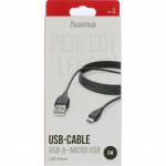 Hama Laddkabel USB-A till Micro-USB Svart 3,0m