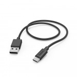 Hama Laddkabel USB-A till USB-C Svart 1,0m Hama Laddkabel USB-A till USB-C Svart 1,0m