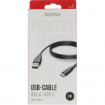 Hama Laddkabel USB-A till USB-C Svart 3,0m Hama Laddkabel USB-A till USB-C Svart 3,0m