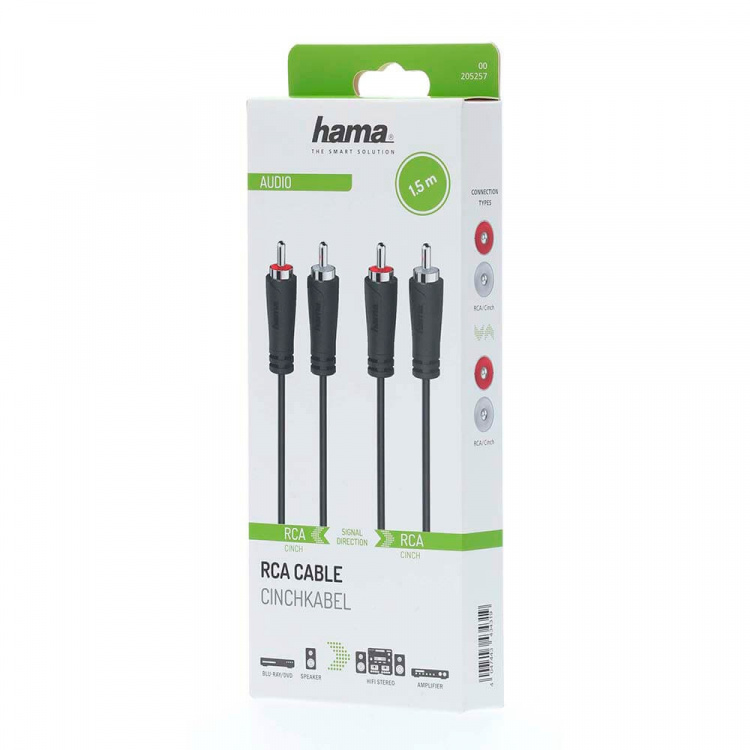 Hama Kabel Audio 2 RCA-kontakter - 2 RCA-kontakter 1,5 m