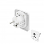 Hama Reseadapter Typ E/F Universal Världen-EU Vit