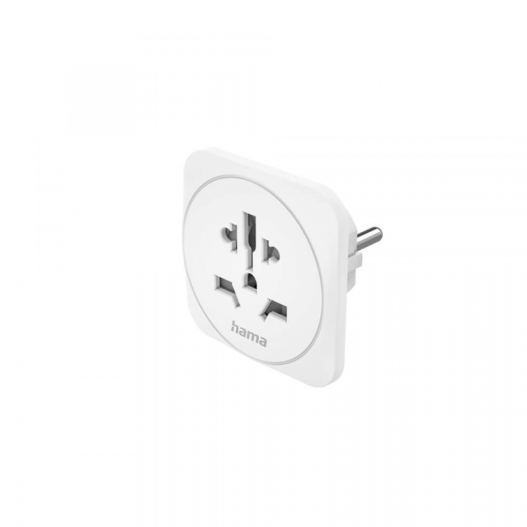 Hama Reseadapter Typ E/F Universal Världen-EU Vit