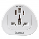 Hama Reseadapter Typ E/F Universal Världen-EU Vit