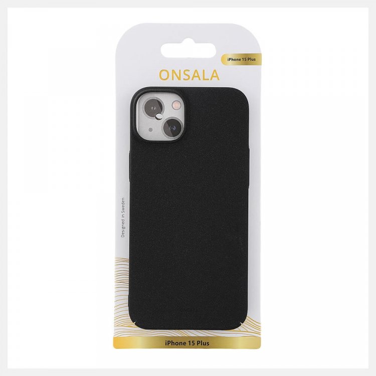 Onsala Mobilskal Ultraslim Sand Burst Svart - iPhone 15 Plus