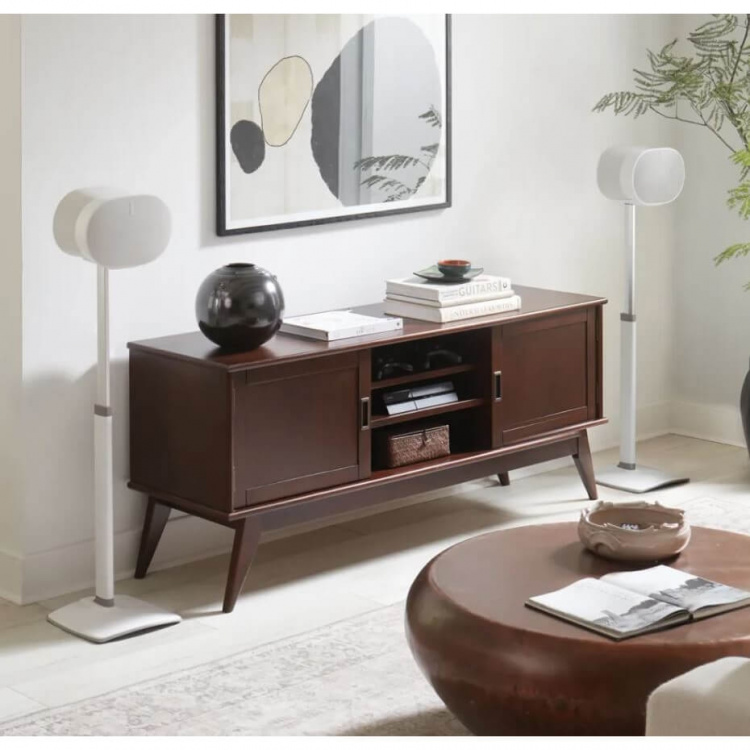 SANUS Golvstativ Justerbart för Sonos ERA 300 Par Vit