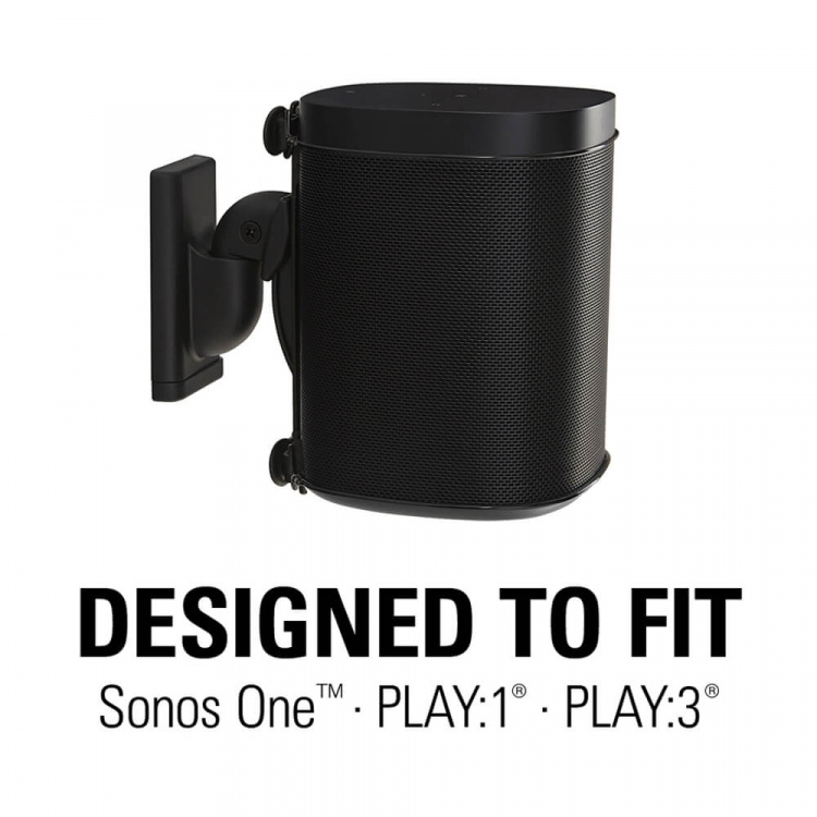 SANUS Väggfäste för Sonos One SL Play:1 Play:3 Par Svart