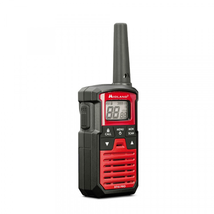 Midland Walkie Talkie XT10 Pro Svart/Röd Midland Walkie Talkie XT10 Pro Svart/Röd