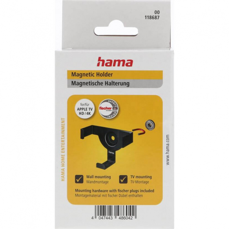 Hama Hållare Apple TV HD 4th Gen. 4K 1st/2nd Gen