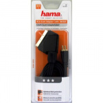 Hama Kabel Video Scart-3xRCA Guld Svart 1.5m