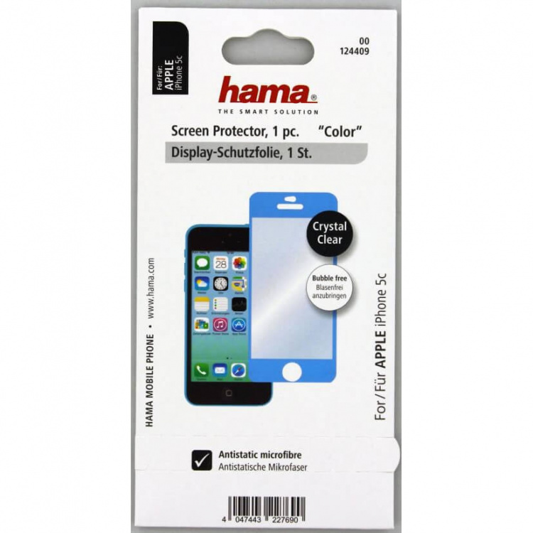 Hama Skärmskydd iPhone5/S/C BLÅ 1-pack Hama Skärmskydd iPhone5/S/C BLÅ 1-pack