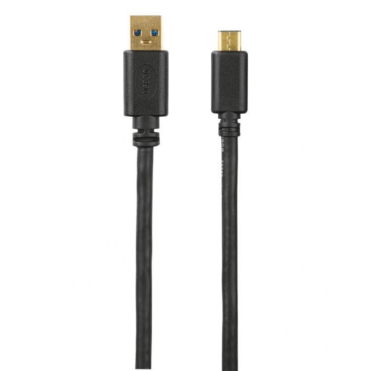 Hama Kabel USB-C-USB-A 3.1 Hane-Hane Guld Svart 1.8m