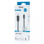 Hama Kabel USB-C - USB-A USB 3.2 5 Gbit/s 0.75m Svart Hama Kabel USB-C - USB-A USB 3.2 5 Gbit/s 0.75m Svart