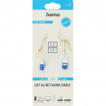 Hama Nätverkskabel CAT6a Slim U/UTP 0,25m Vit Hama Nätverkskabel CAT6a Slim U/UTP 0,25m Vit