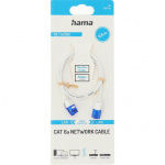 Hama Nätverkskabel CAT6a Slim U/UTP 0,50 m Vit