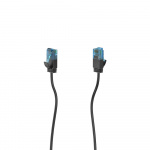 Hama Nätverkskabel CAT6a Slim U/UTP 0,50m Svart Hama Nätverkskabel CAT6a Slim U/UTP 0,50m Svart