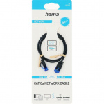 Hama Nätverkskabel CAT6a Slim U/UTP 0,50m Svart Hama Nätverkskabel CAT6a Slim U/UTP 0,50m Svart
