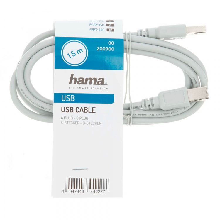 Hama USB-kabel 2.0 Grå 1,5m 25-pack Hama USB-kabel 2.0 Grå 1,5m 25-pack