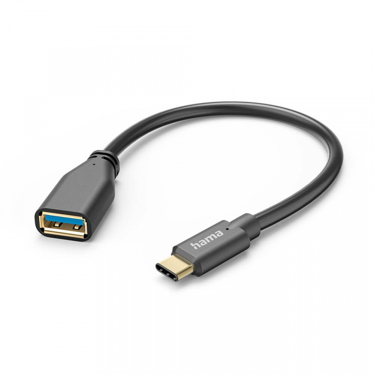 Hama Adapterkabel USB OTG USB-C till USB-A Svart
