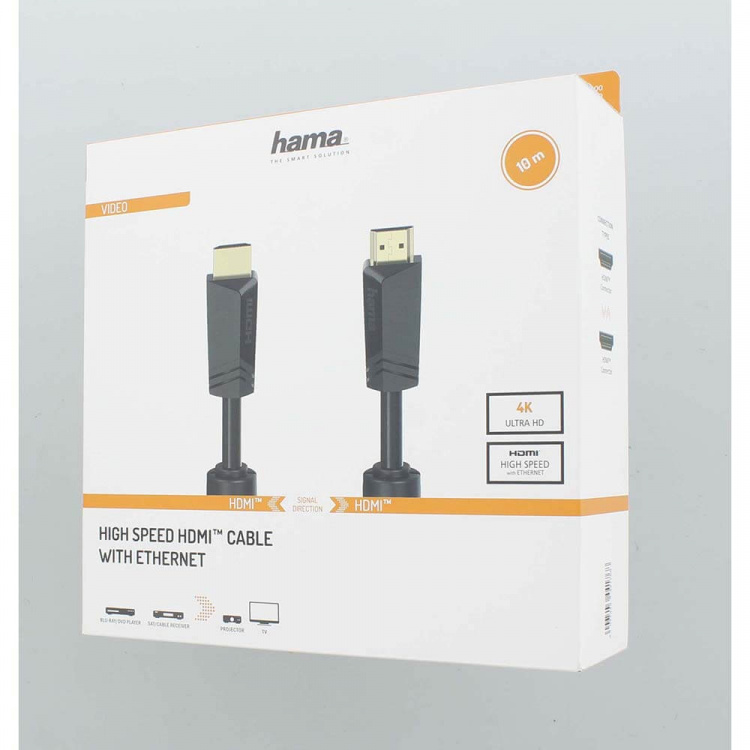 Hama Kabel HDMI High Speed 4K 18 Gbit/s 10,0m Guld Hama Kabel HDMI High Speed 4K 18 Gbit/s 10,0m Guld