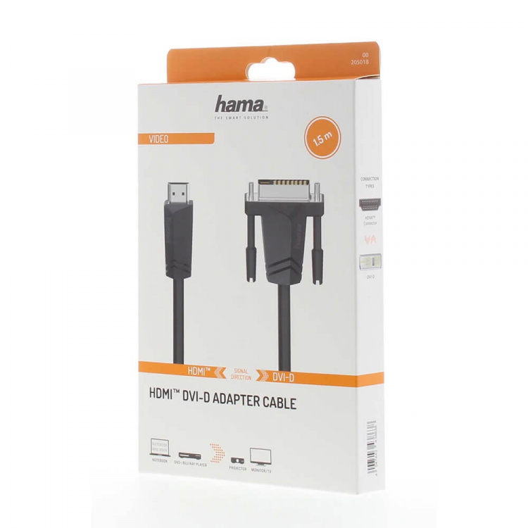 Hama Kabel HDMI till DVI/D Svart 1,5m