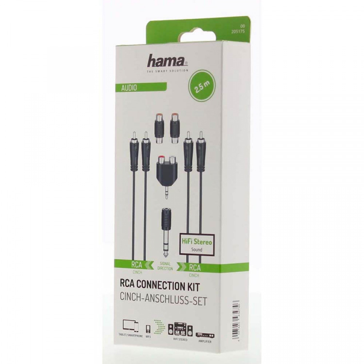 Hama RCA Anslutningssats 2.5m