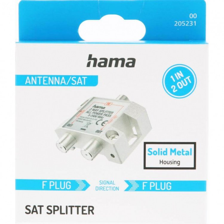 Hama SAT Splitter 2-vägs helskärmad
